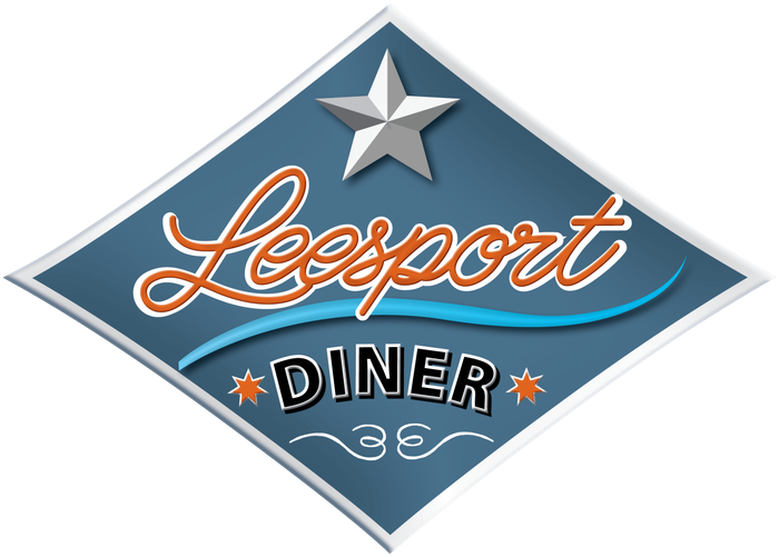 A logo for leesport diner with a star on it