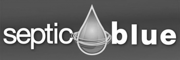 A black and white logo for septic blue septic pumping and repairs