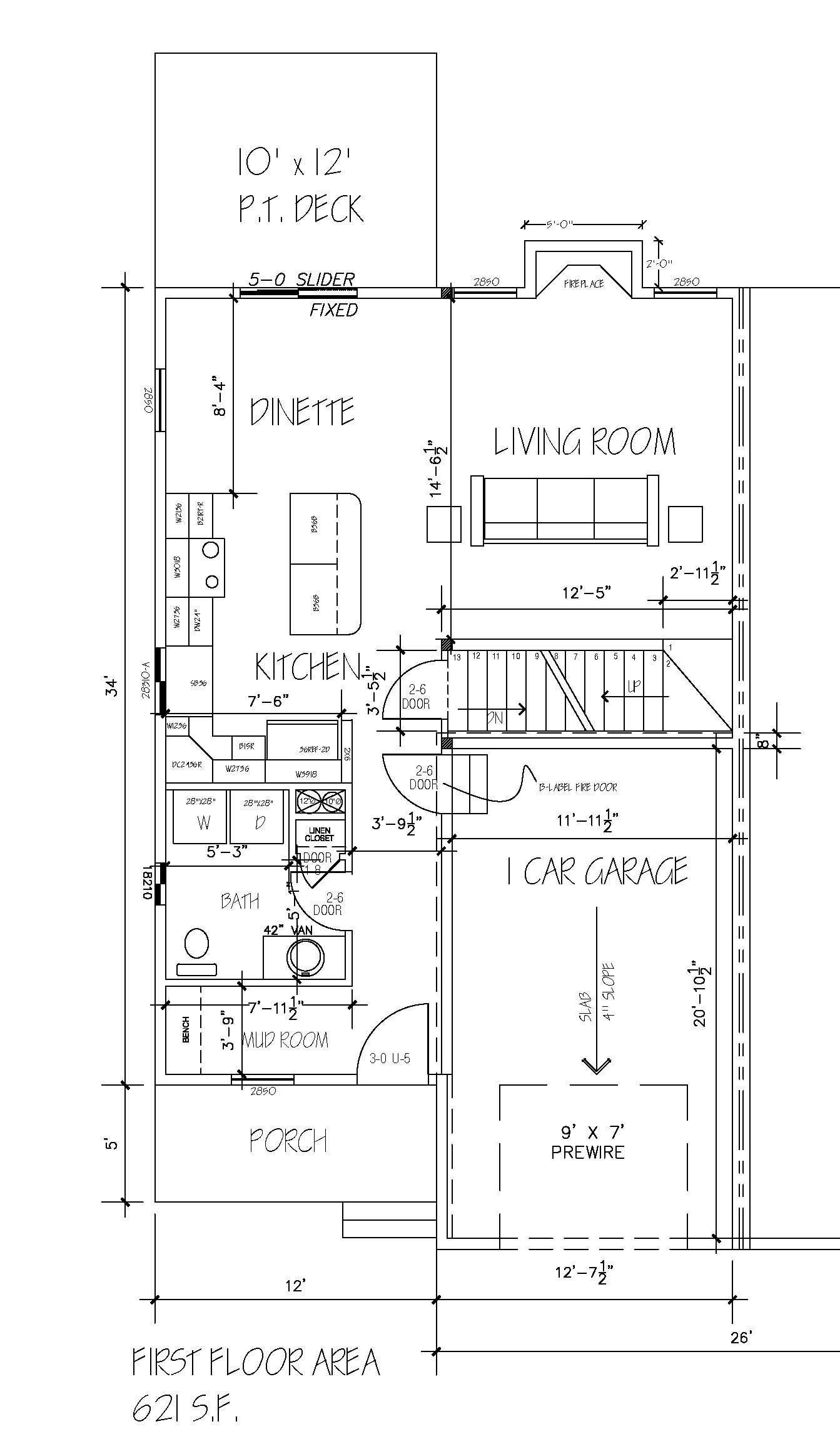 First Floor Plan for Kelley Green Apartments in Sandown NH
