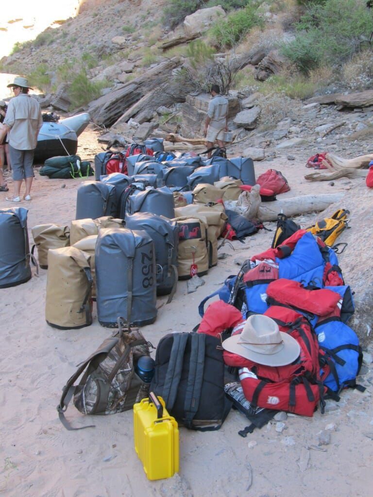 A bunch of bags with one that says ' z08 ' on it