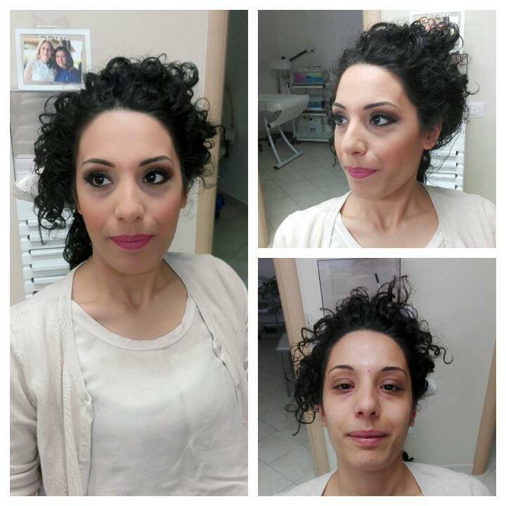 Sposa con trucco per la cerimonia