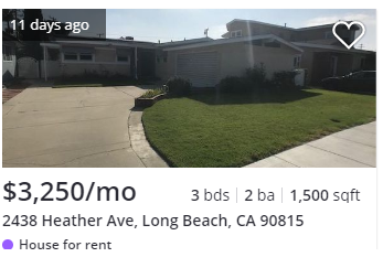 Individual Long Beach Rental Listing