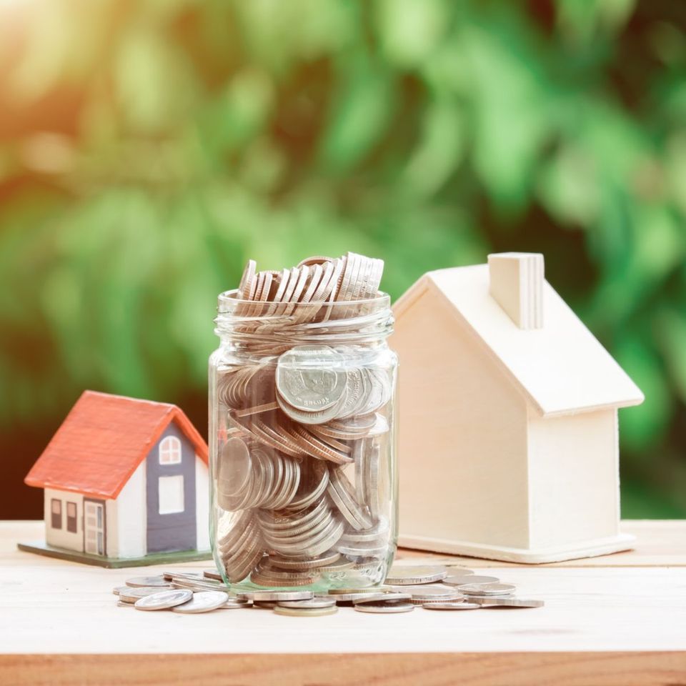 Rental Property showing Savings in Jar