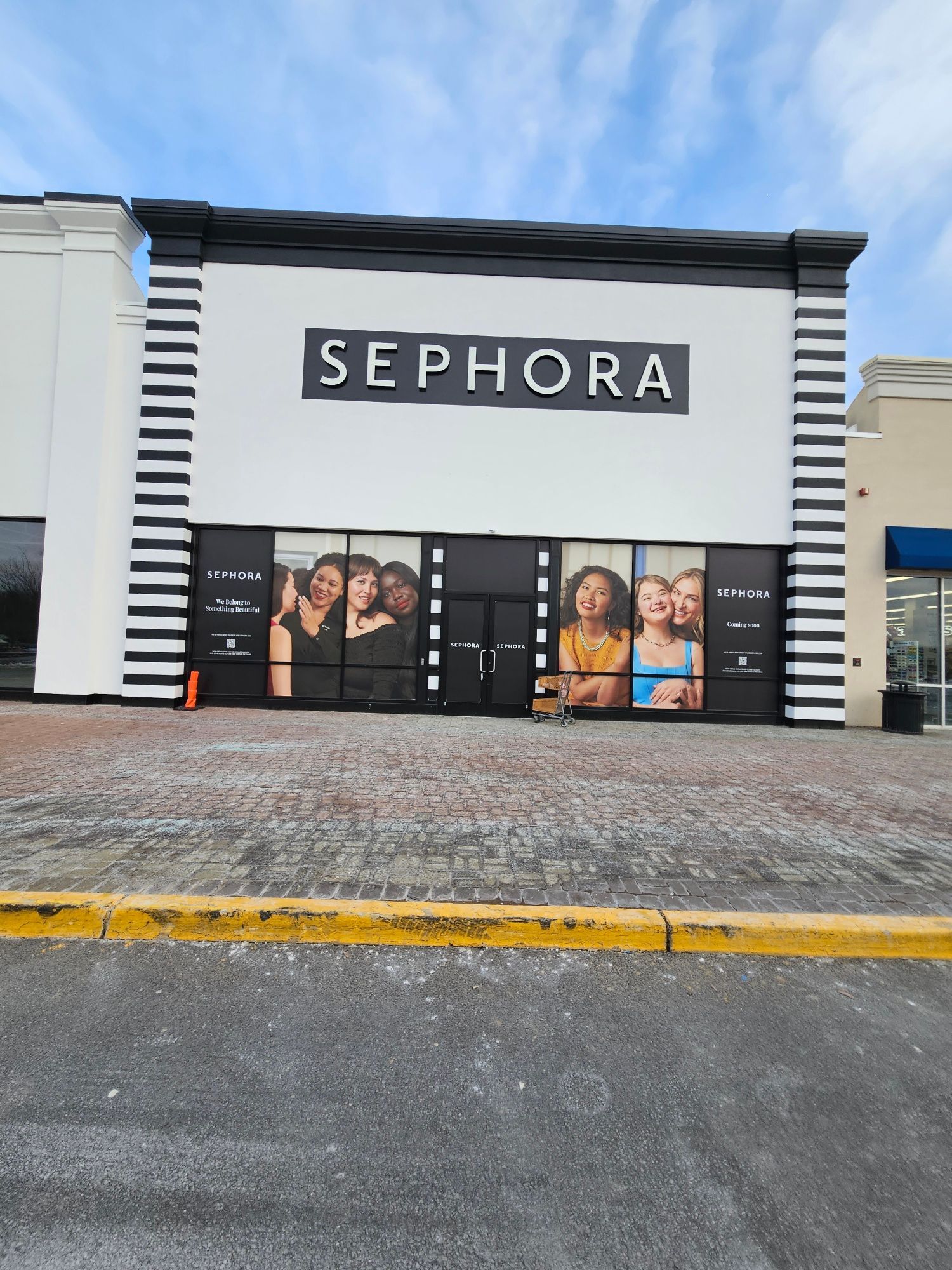 Sephora Exterior Building with White Painted Wall.