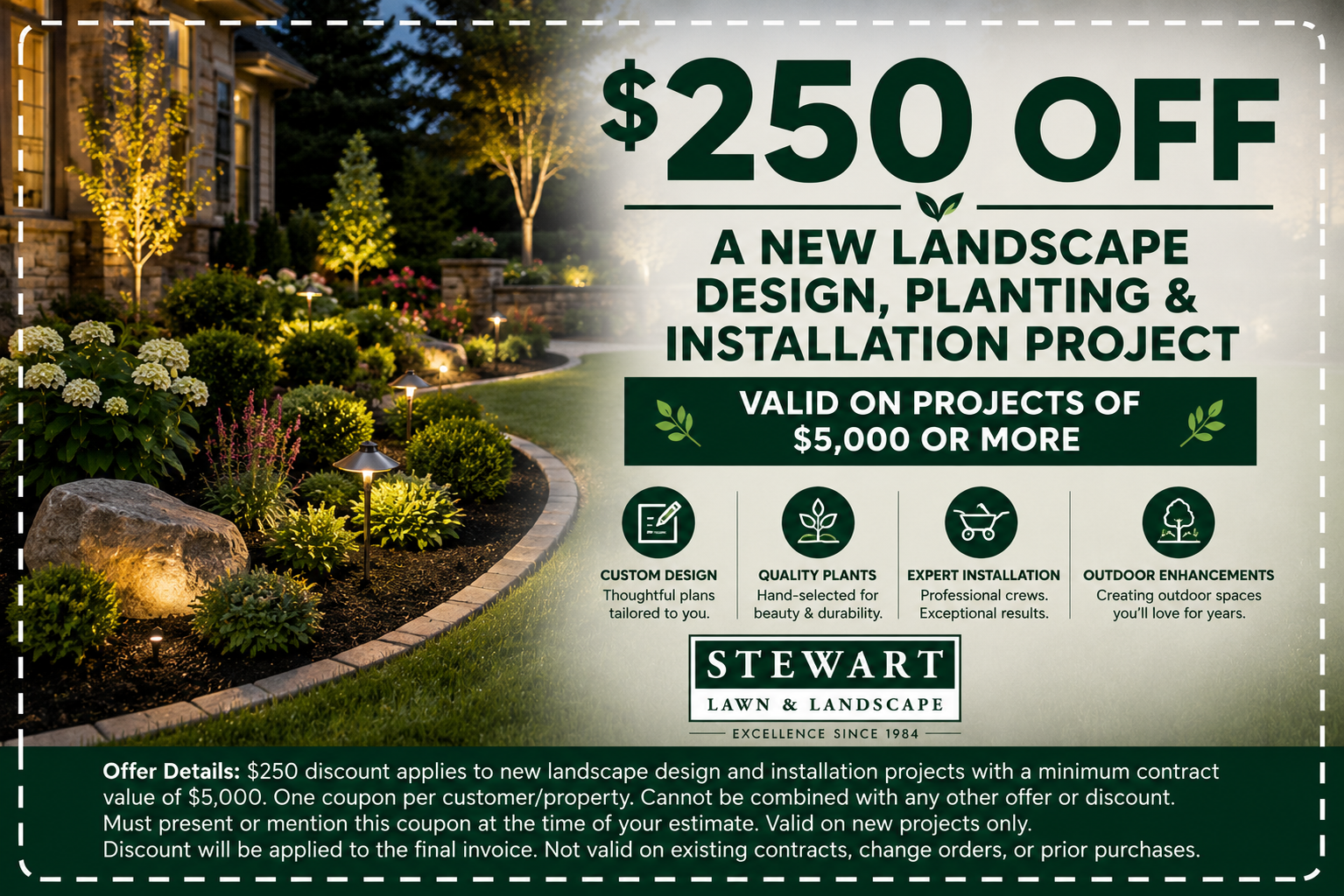 Landscape Design Installation Coupon