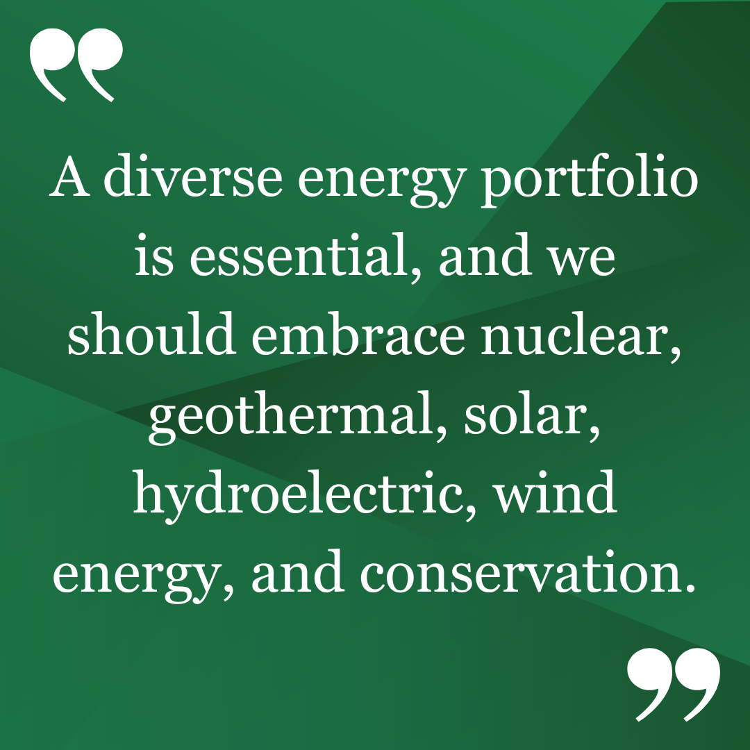 As your Senator, Matt Hill strives to create a diverse energy portfolio, leveraging valuable natural resources