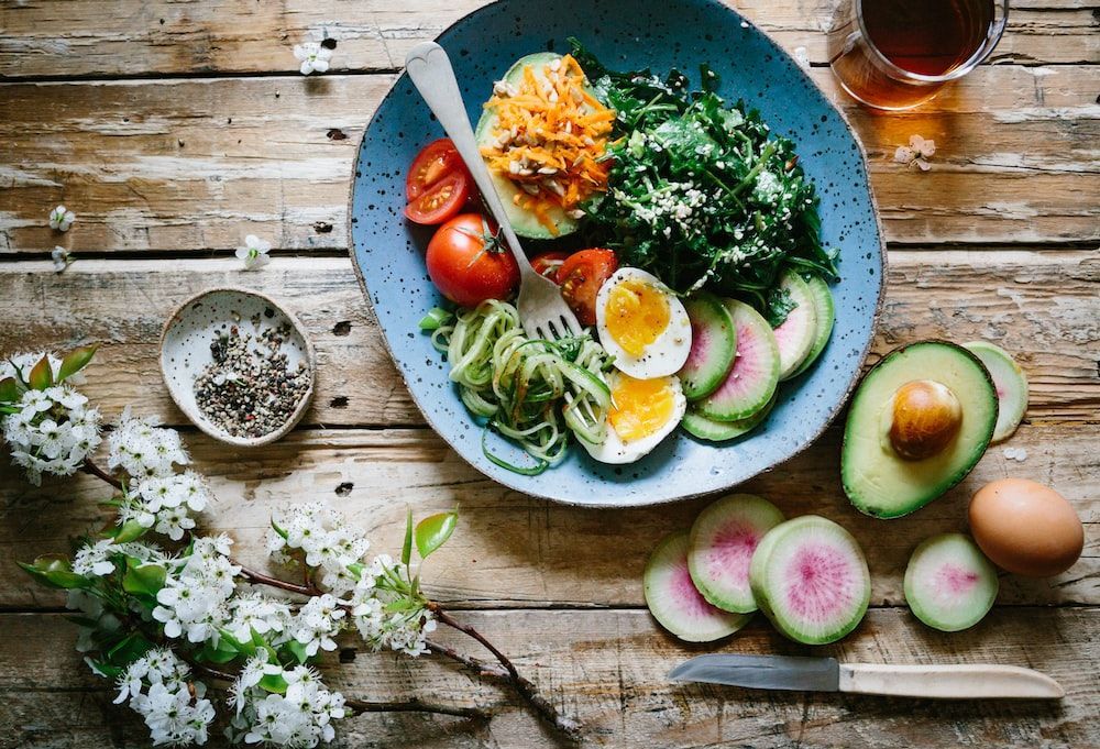 A plate full of food