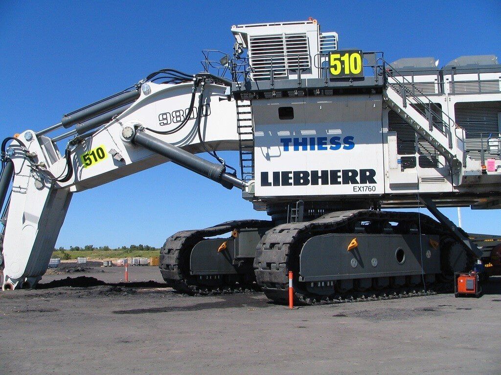 Heavy Mining Excavator with Custom Signage in Mackay QLD