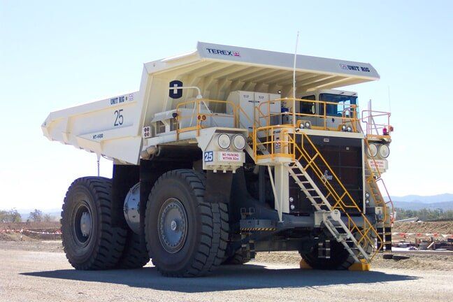 Heavy Mining Truck in Mackay with Reflective Signage 