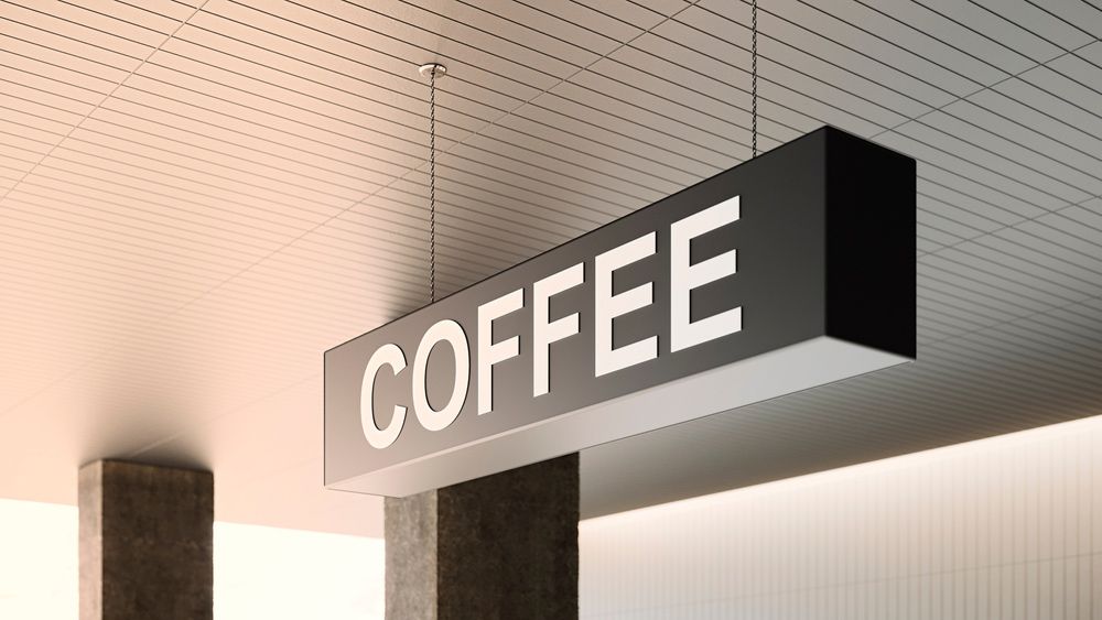 A Coffee Shop Custom Signage 