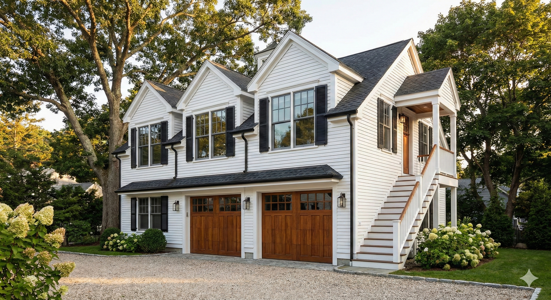 An AI image of what an ADU could look like built over a garage