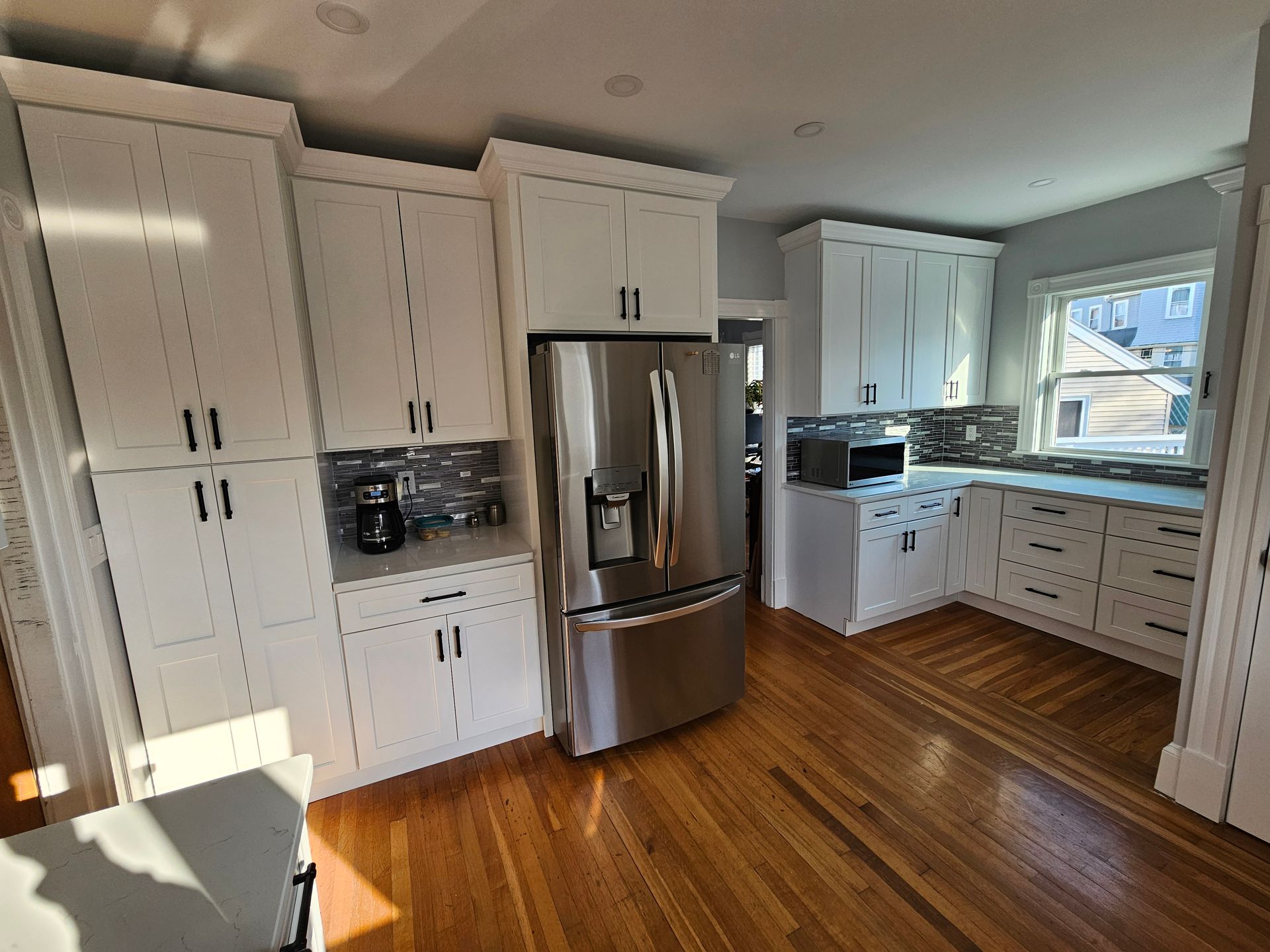 New kitchen remodeling job done by A-Z Finish Carpentry. Job location is Winthrop, MA