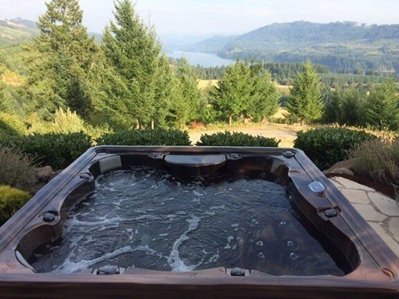 Hot tub with great view - Marquis hot tubs in Oregon and California
