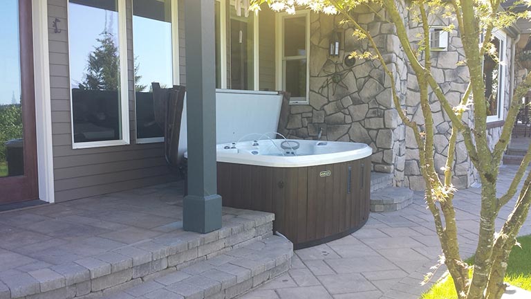 Hot tub from afar - Marquis hot tubs in Oregon and California