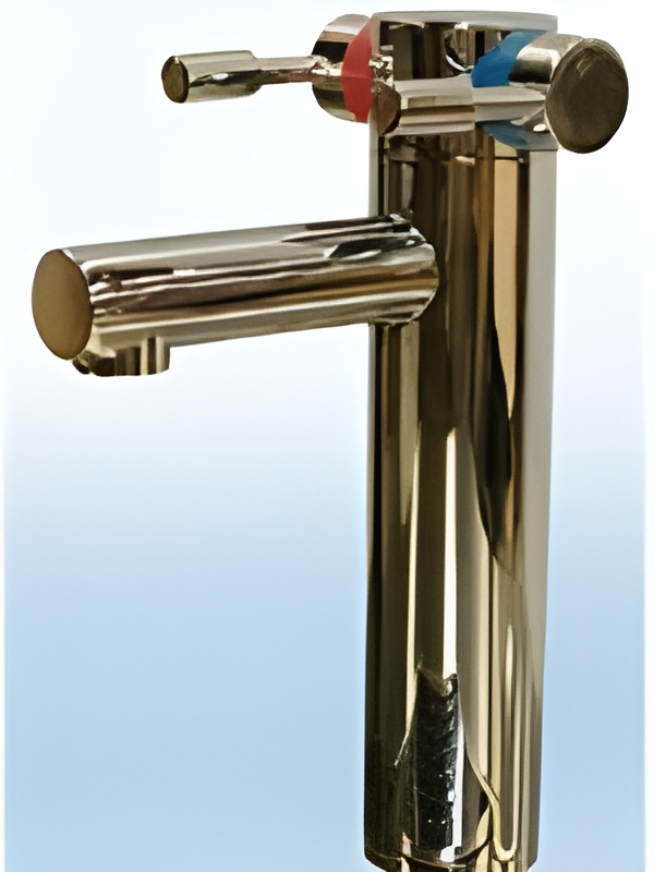 A Chrome Faucet With Red and Blue Handles — NT Water Filters In Winnellie, NT