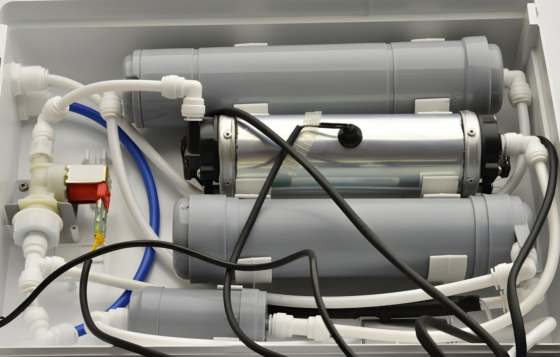 The Inside of a Water Filter With a Lot of Wires Coming Out of It — NT Water Filters In Winnellie, NT