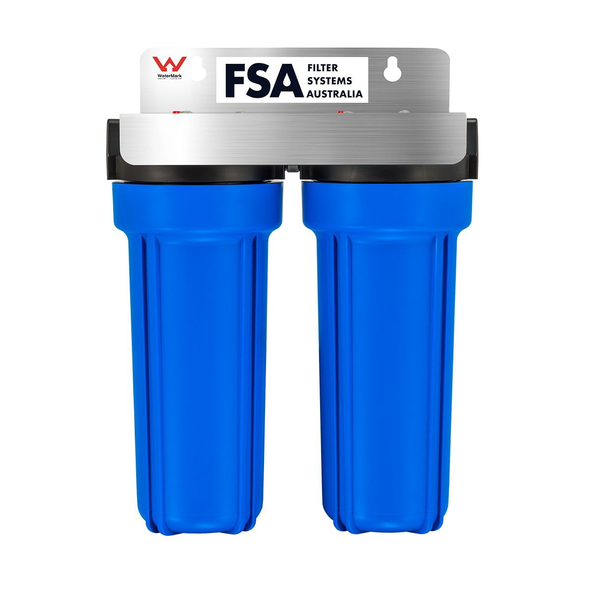Blue water filter system with dual canisters, FSA brand. — NT Water Filters In Winnellie, NT
