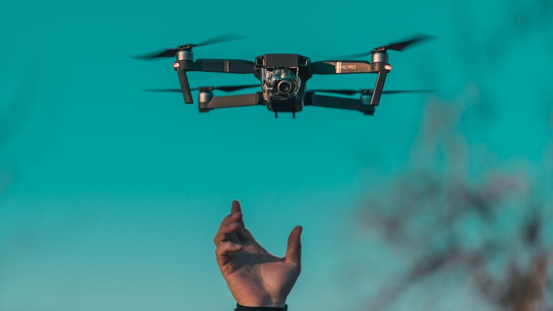 Commercial drone in flight