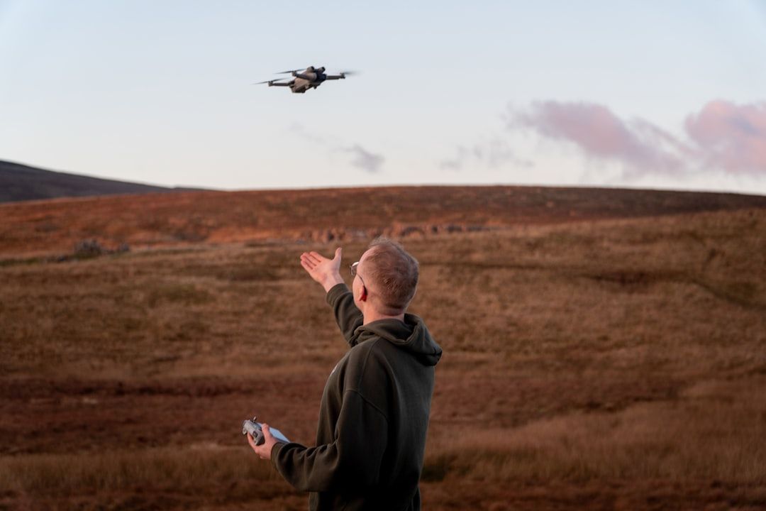 Man flying drone