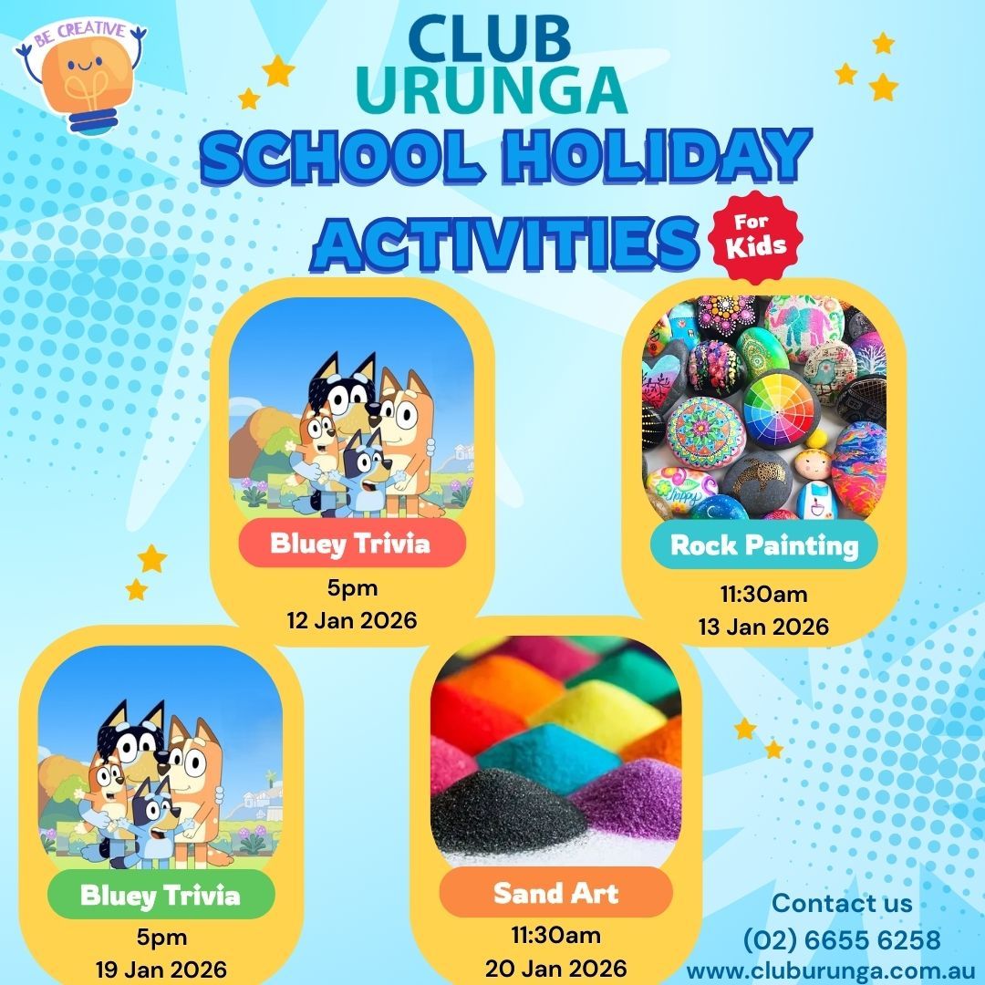 school holidays at Club Urunga