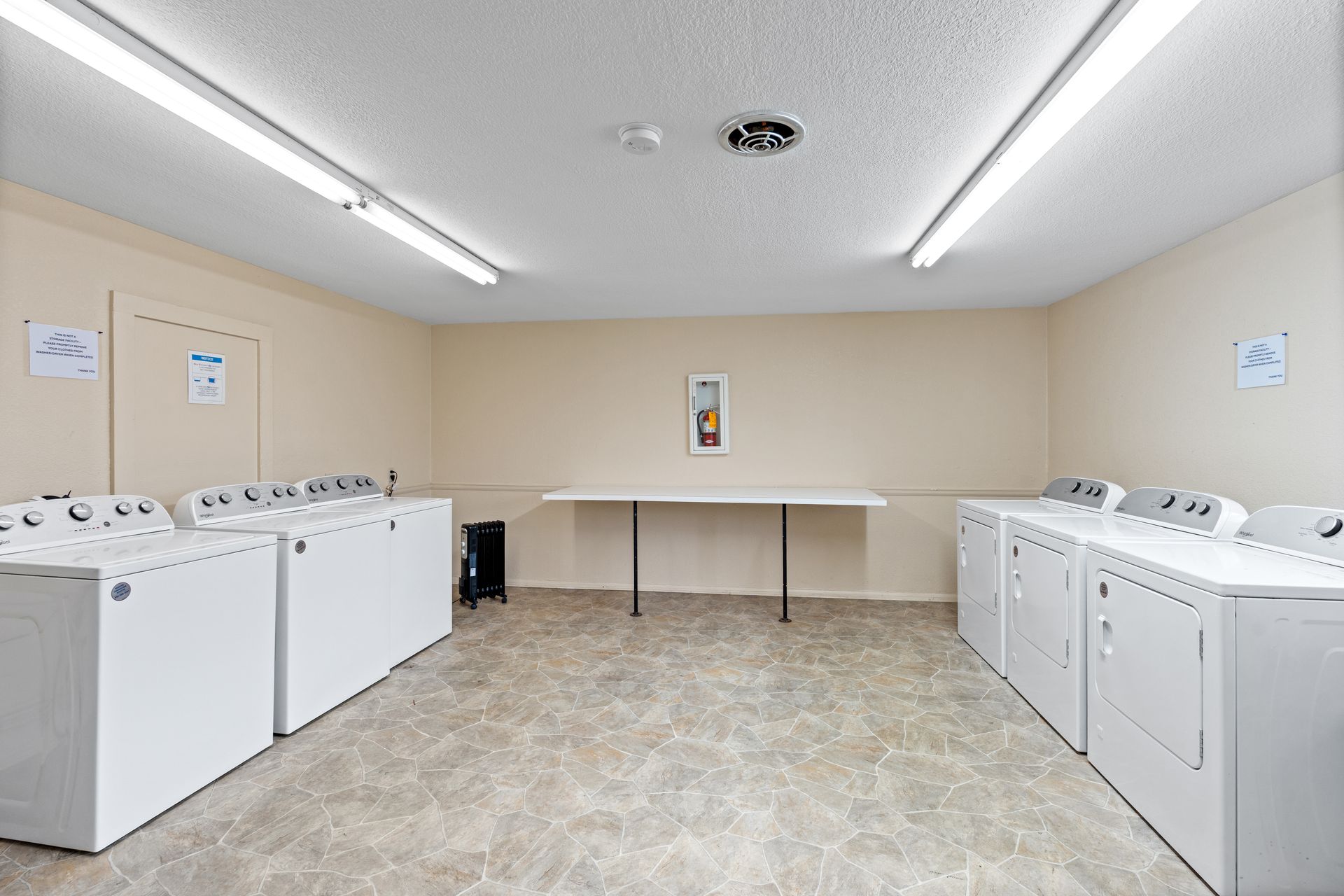 Photo of a community laundry room
