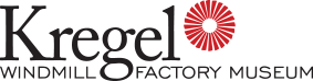 The logo for the kregel windmill factory museum