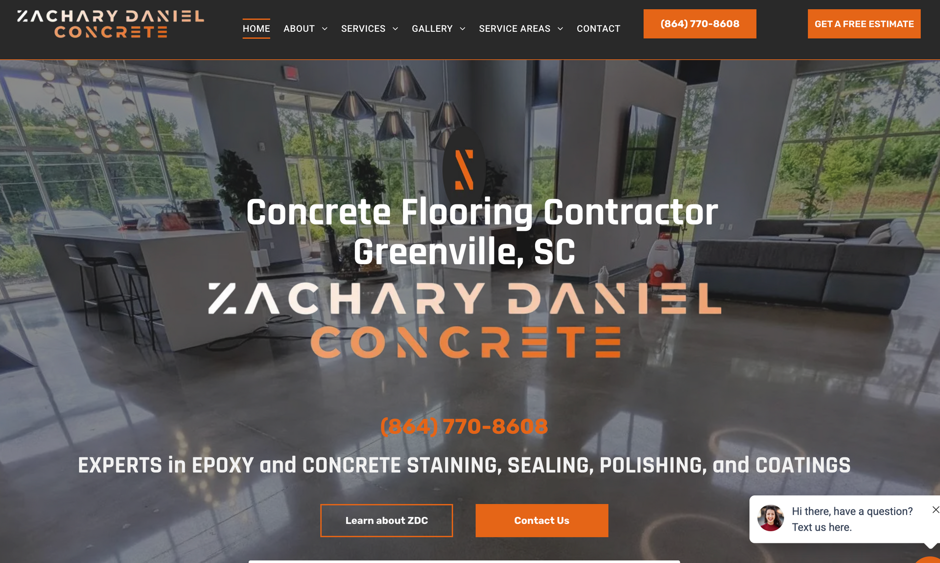 Zachary Daniel Concrete website