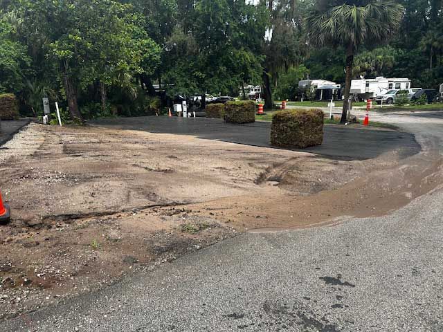 A white line on the side of a road