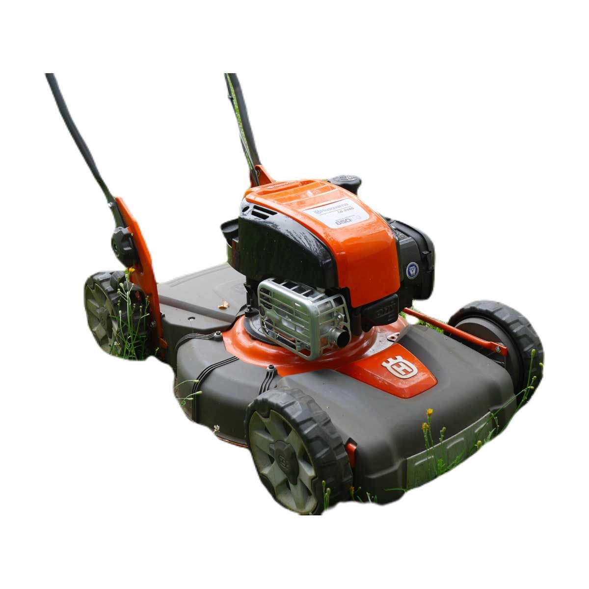 A husqvarna lawn mower is shown on a white background.