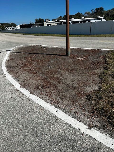A white line on the side of a road