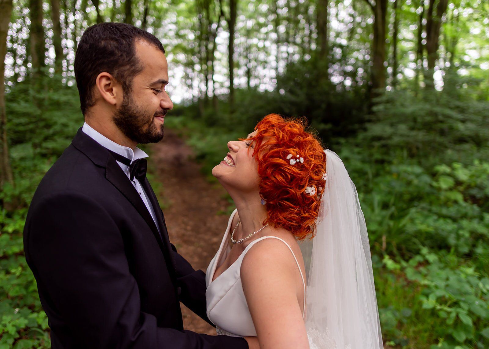 Bride and Groom Forest Wedding Photography happy.jpg