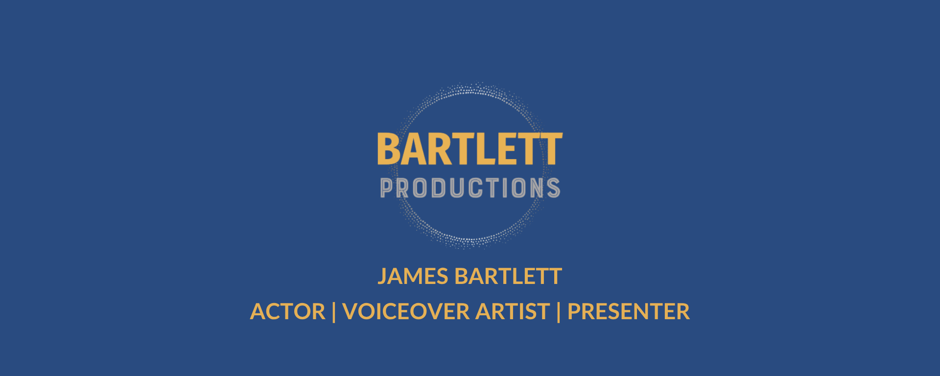 A logo for james bartlett actor voiceover artist presenter