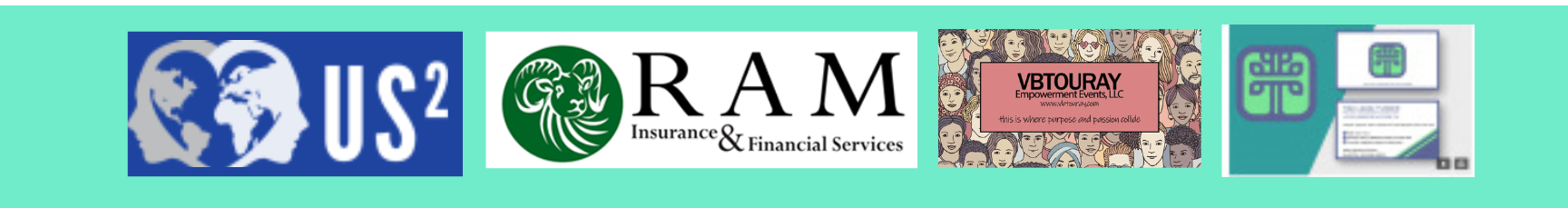 Logos for US², RAM Nursery & Floral Gardens, and Little Fun.