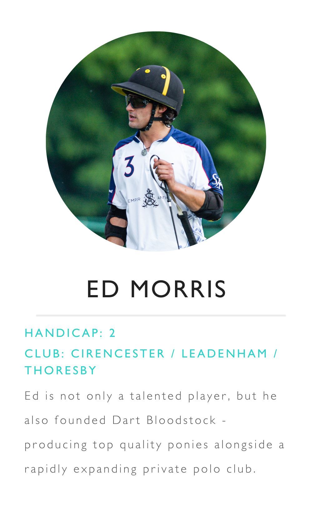 a picture of a man with the name ed morris on it