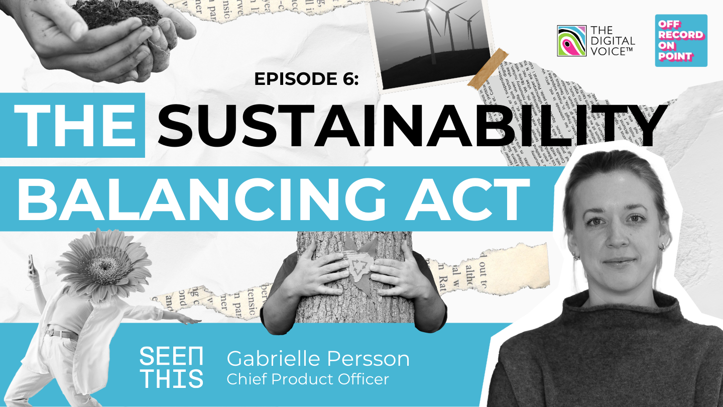 Off record on point podcast Season 2 – The Sustainability Balancing Act with Gabrielle Persson
