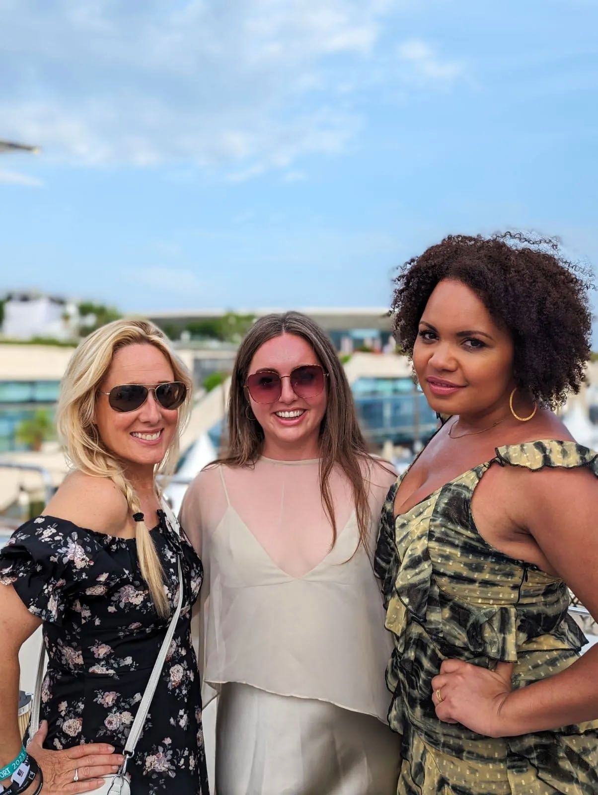 Julia, Kasey and Camealia – team leads on the Croisette in Cannes