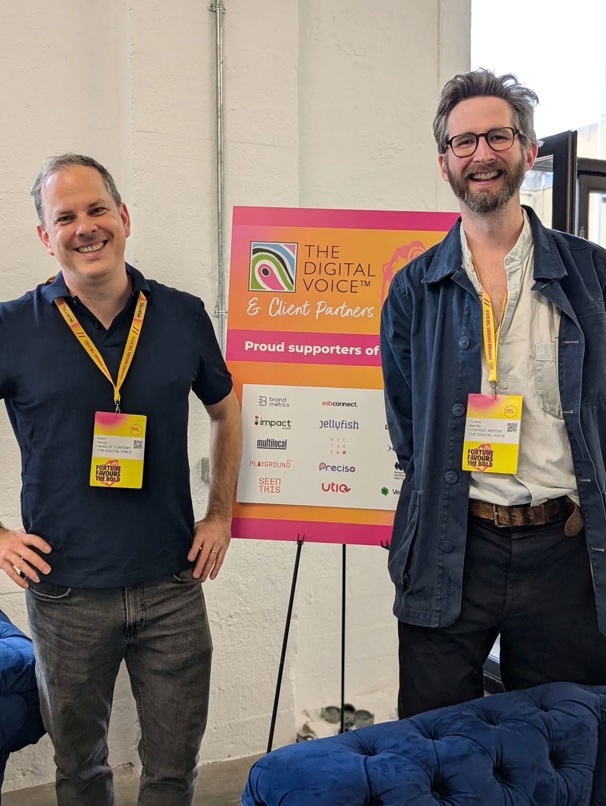 Our writing team, Adam and Tommy, at MADfest 2024