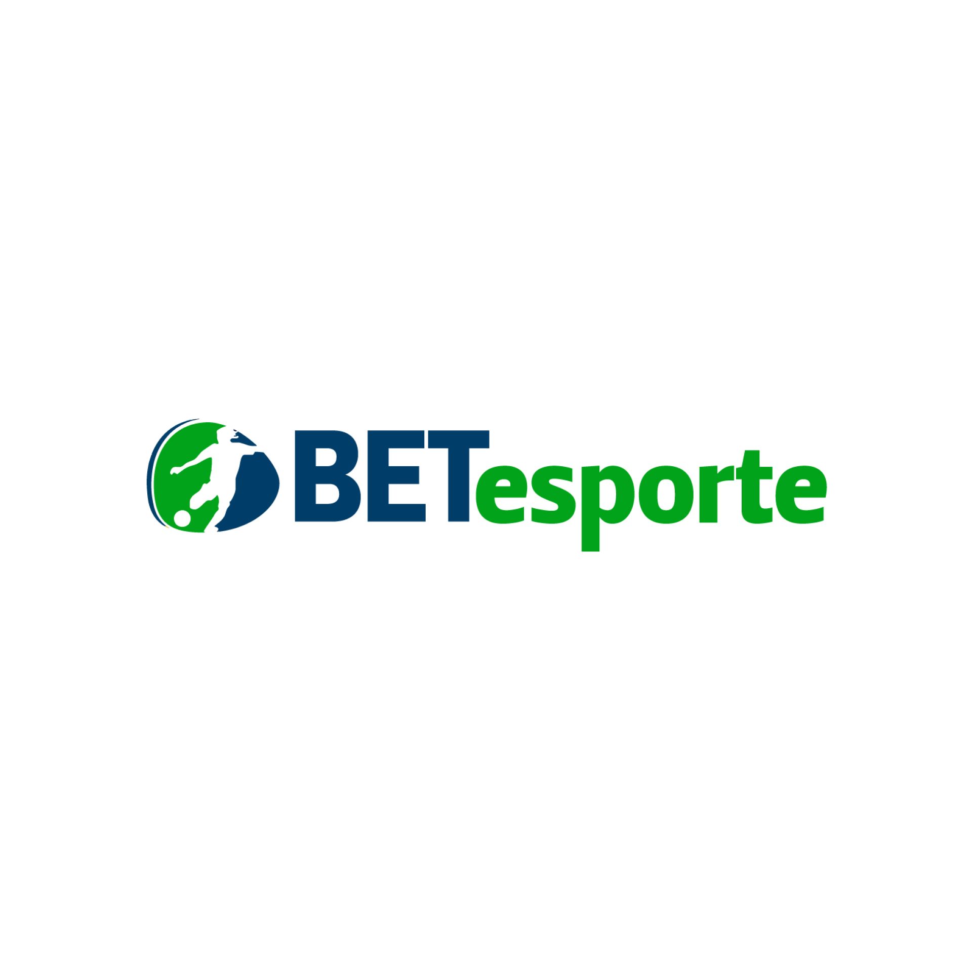 O logotipo da betesporte é verde e azul em um fundo branco.