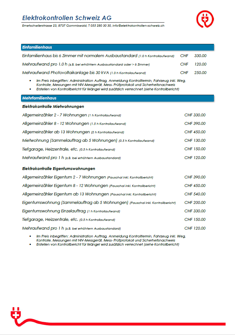 Elektrokontrollen Schweiz AG