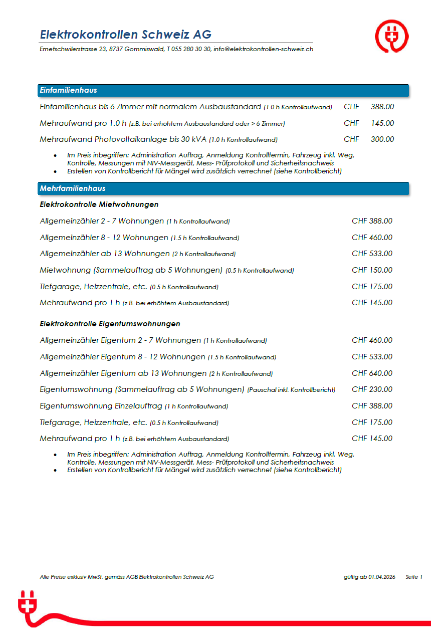 Elektrokontrollen Schweiz AG