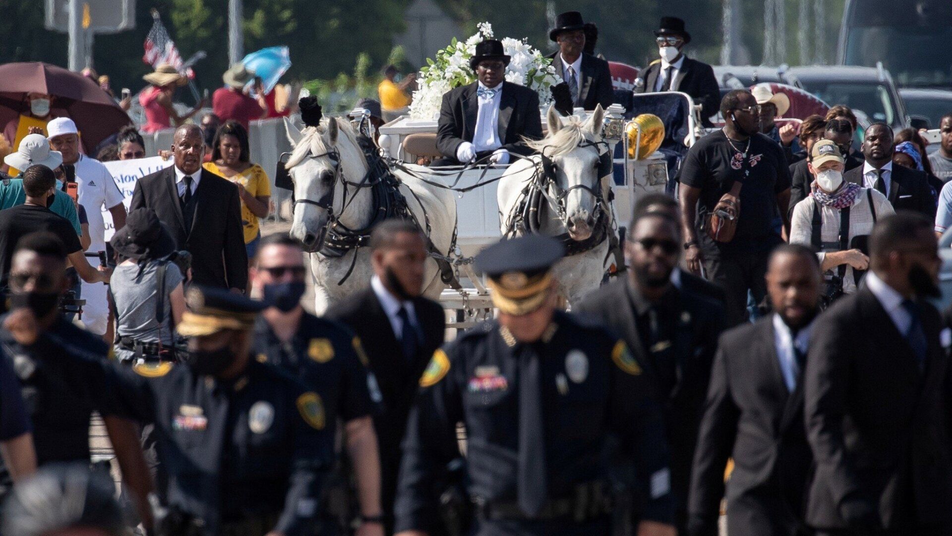 Formal funeral horse drawn carriage ride — Houston, TX — Vintage Carriage Co. LLC