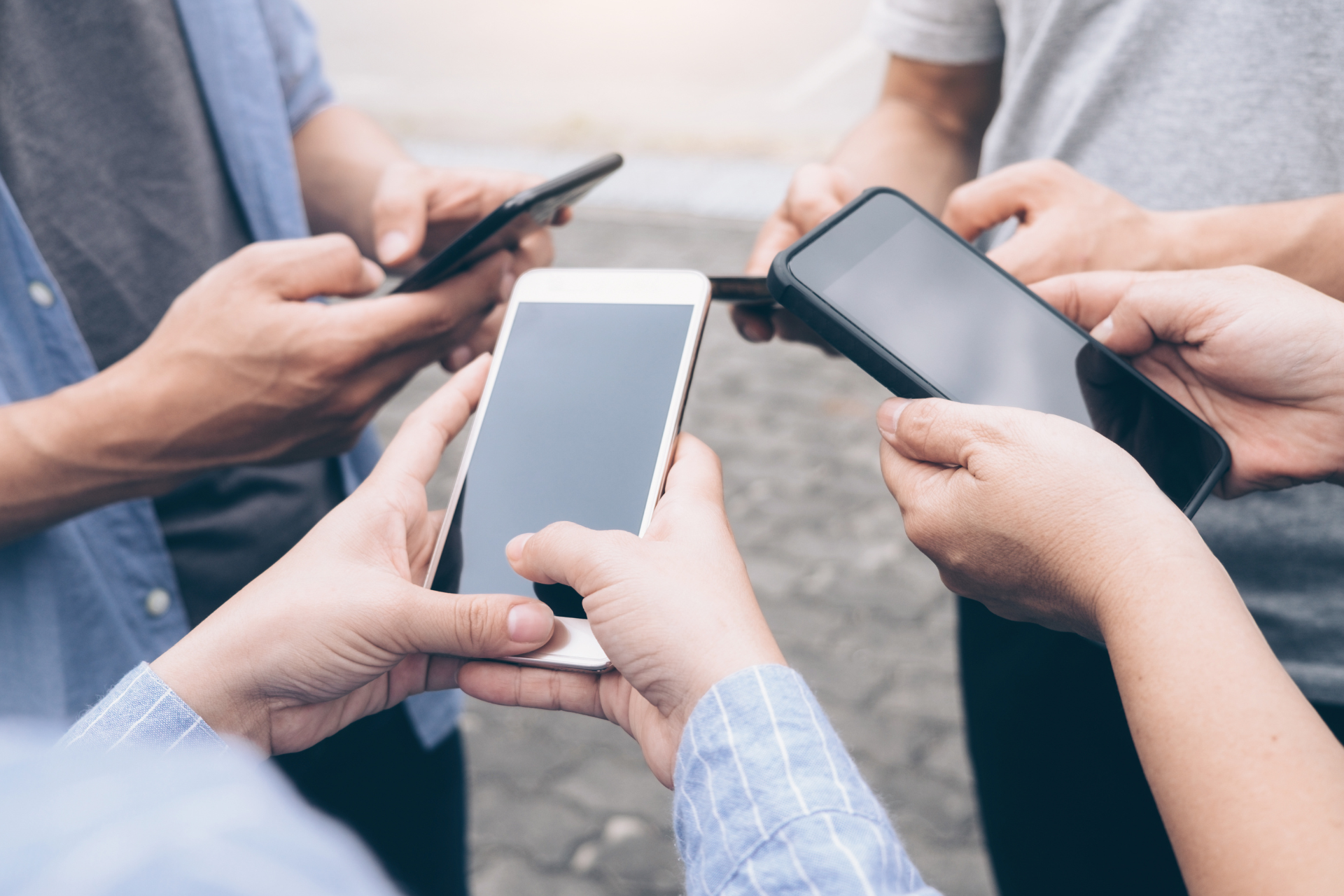 People using Mobile phones