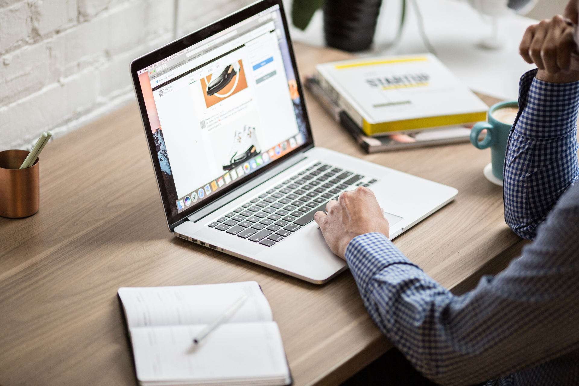 Man Working on a Laptop