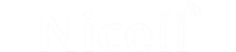 A nicell wireless logo with a cell phone on it
