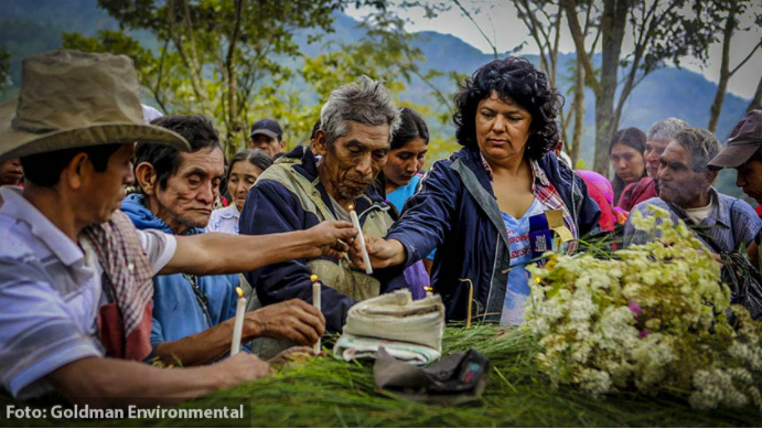 Berta Cáceres (center-right), powerfully advocated for indigenous communities to live free from violence and environmental exploitation.