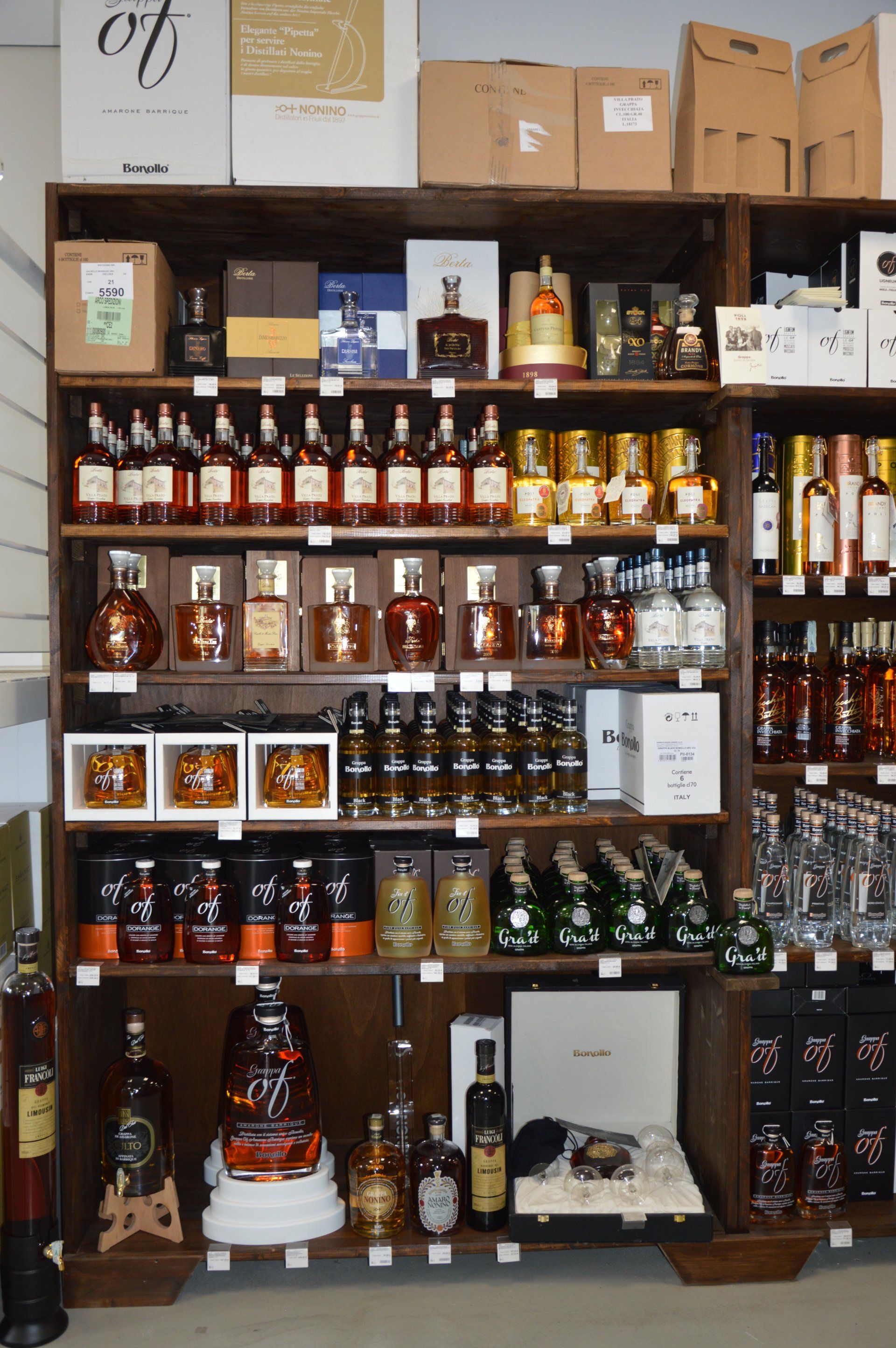 Vendita di superalcolici all'ingrosso