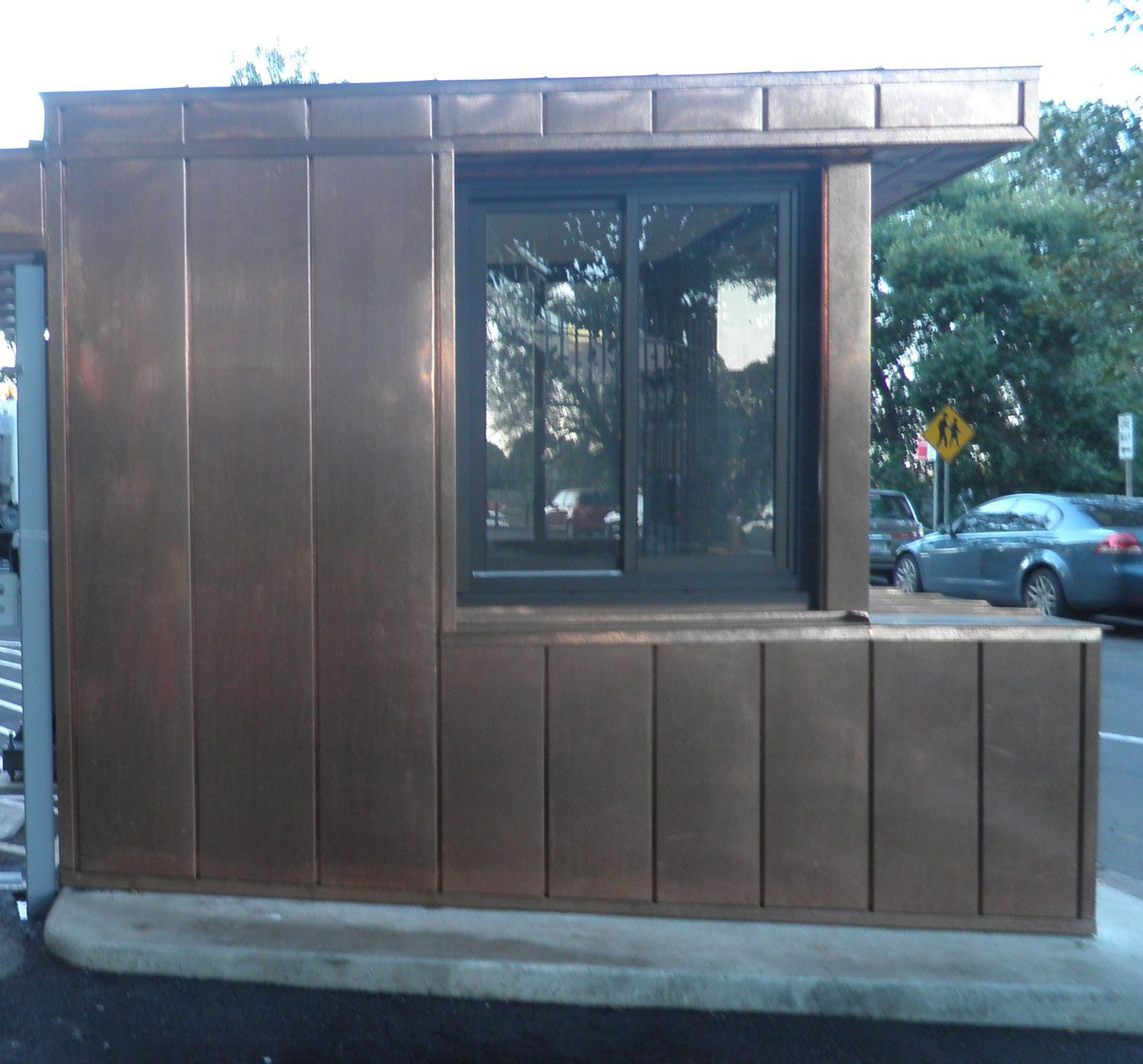 metal security booth