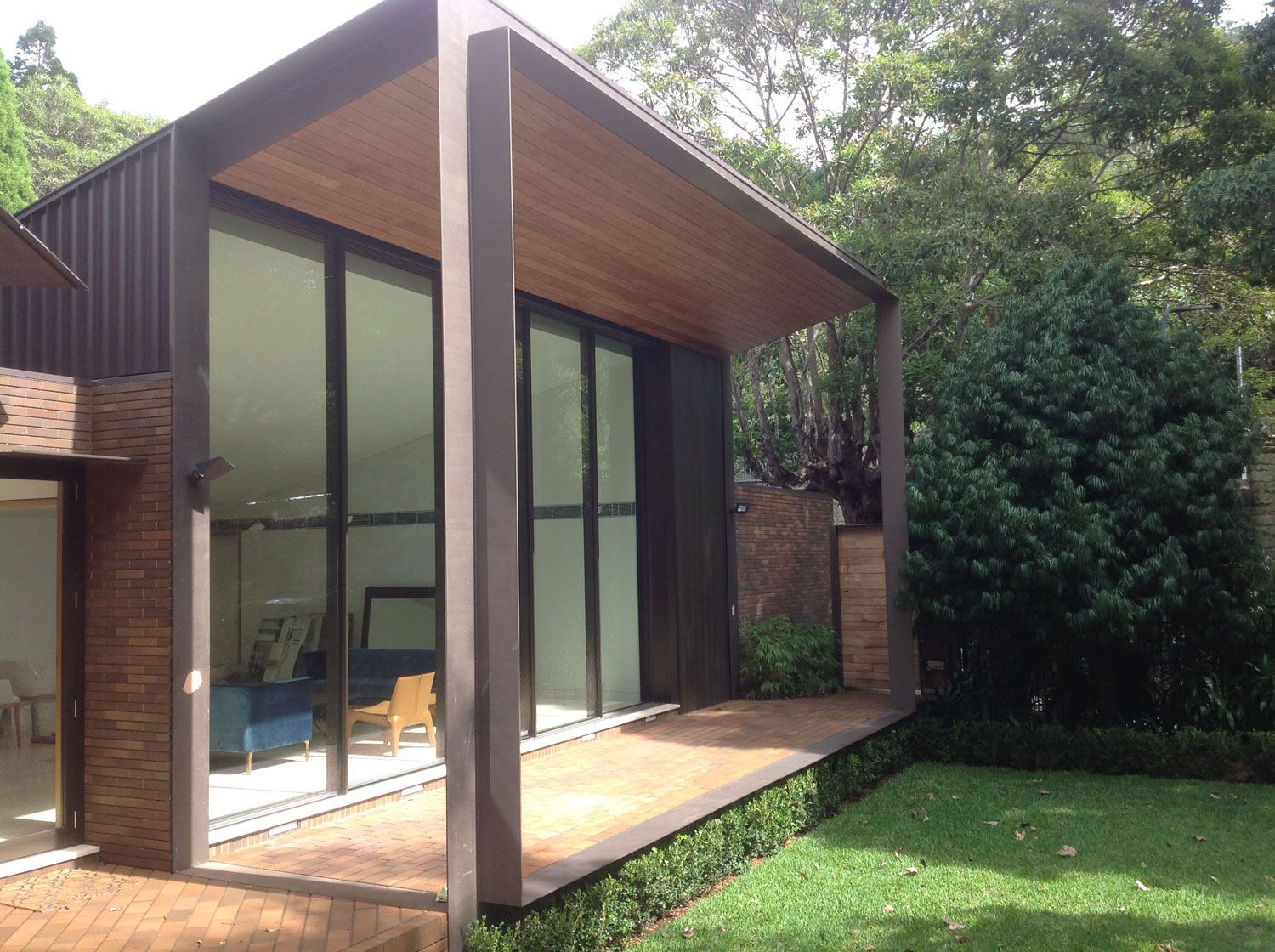 exposed beams and angles