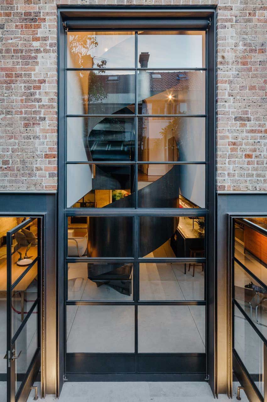 Steel Spiral Stairway With Structural Steel Window Frames Project