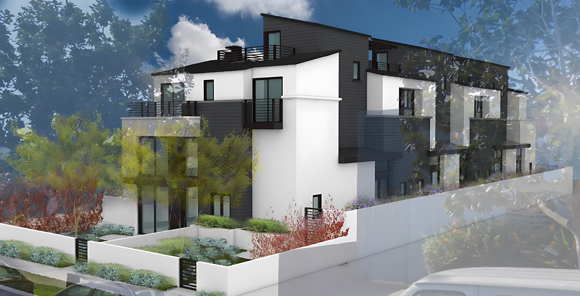 An artist 's impression of a new apartment building